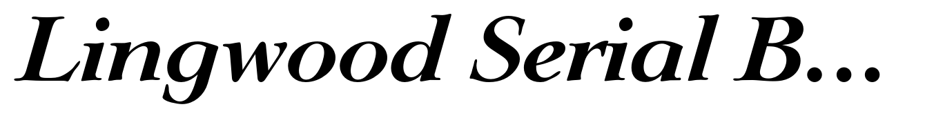 Lingwood Serial Bold Italic